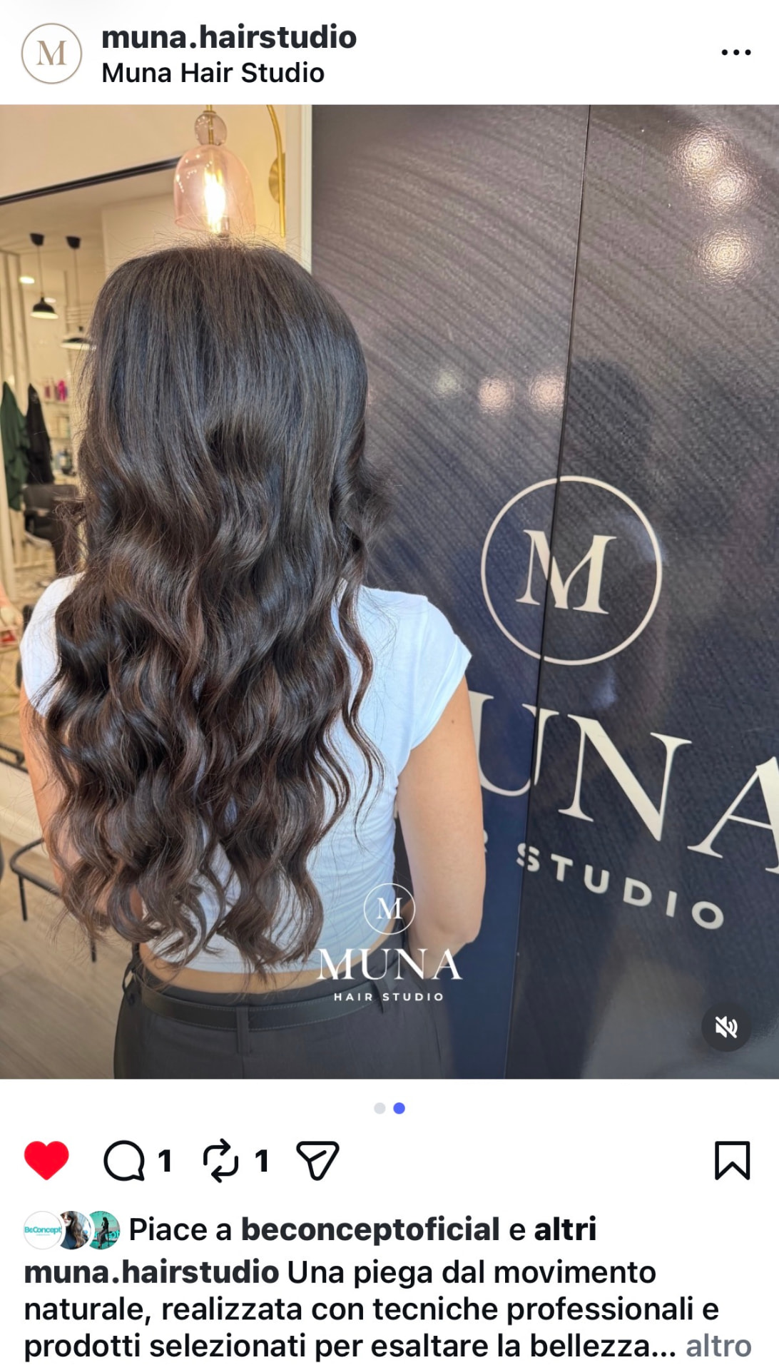 Piega dal movimento naturale · Muna Hair Studio