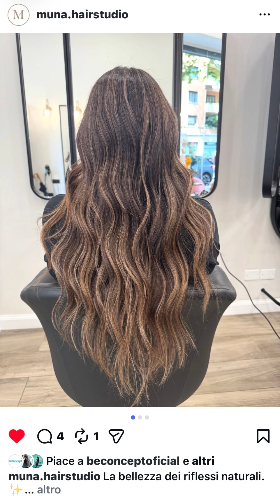 Balayage riflessi naturali · Muna Hair Studio Milano