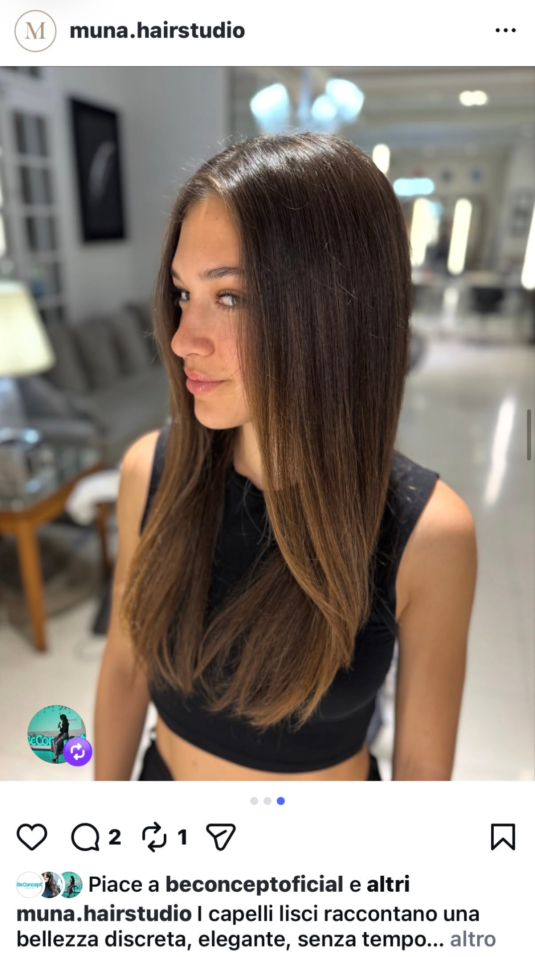 Capelli lisci eleganti · Muna Hair Studio